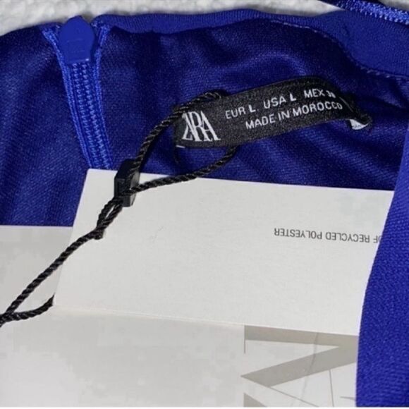 Zara Strapless Purple/Blue Dress(Size Large) - Picture 6 of 9